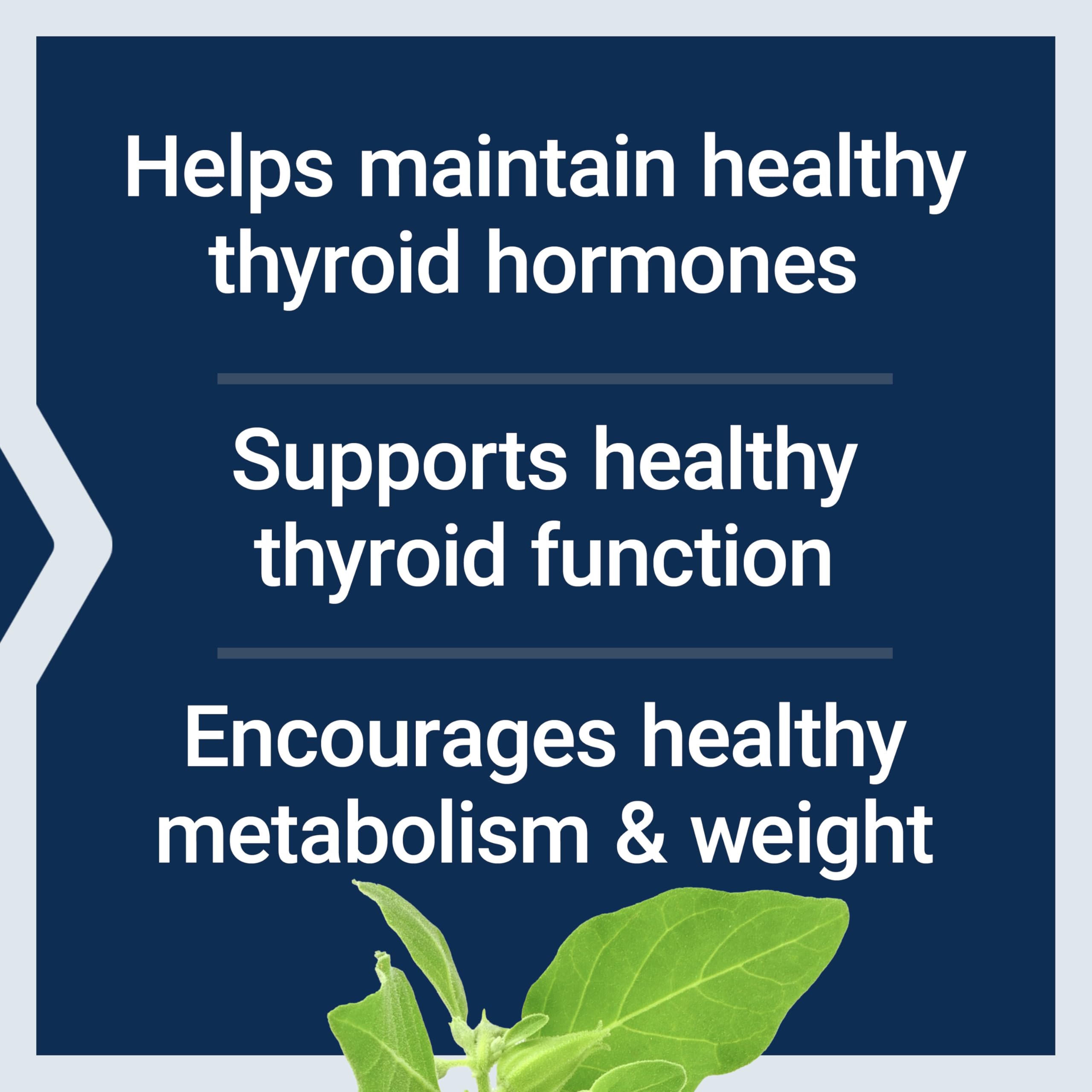 Life Extension soutiens thyroide complexe etiquette recto montrant les bénéfices