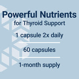 Life Extension soutiens thyroide complexe etiquette verso avec ingredients clés
