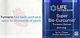 Life Extension Super Bio-Curcumin: tableau-ingredients, liste claire des curcuminoïdes et huiles.