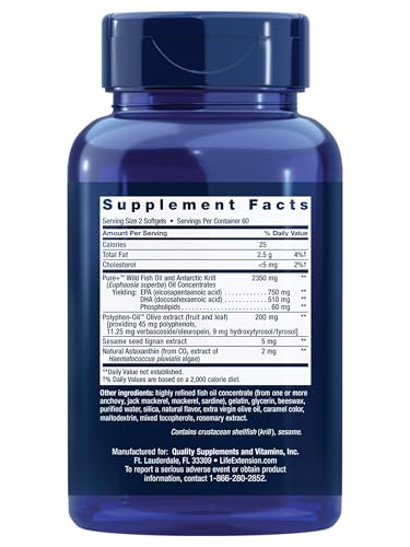 Life Extension Super Omega-3 Plus – gélules prêtes à l’emploi, formulation complète pour la santé générale.