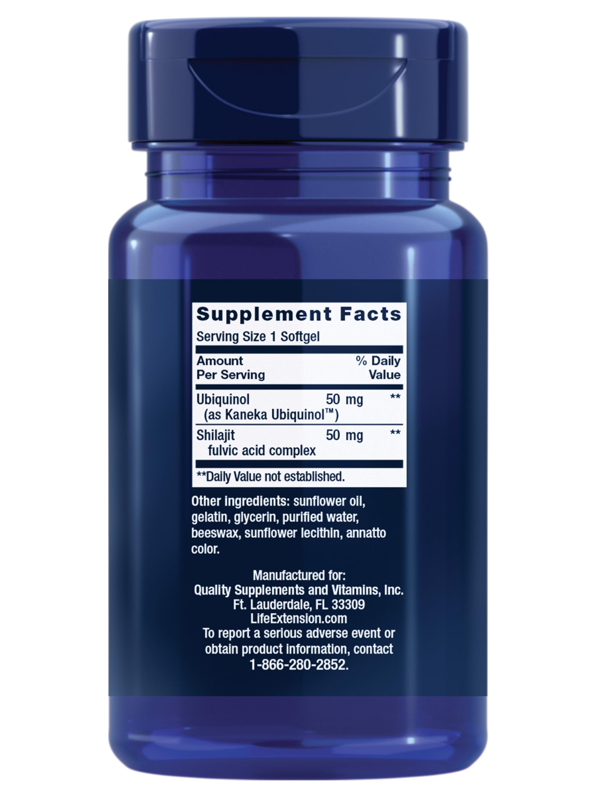 Life Extension Super Ubiquinol CoQ10 – bouteille ouverte facilitant l’accès à la gélule