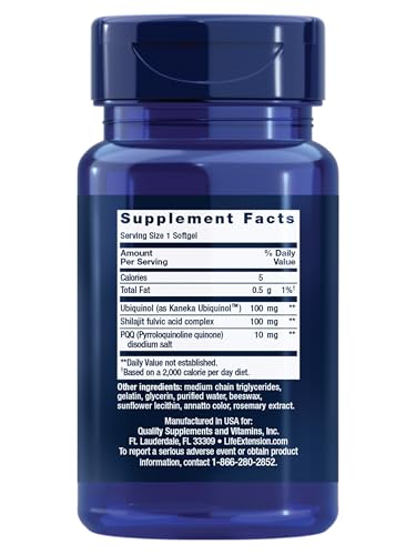 Life Extension Super Ubiquinol CoQ10 gélules, ingestion facilitée et biodisponibilité.