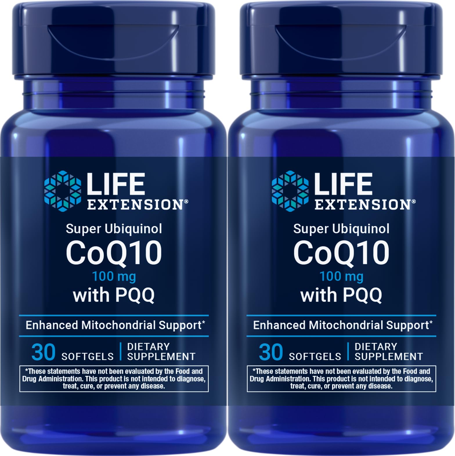 Life Extension Super Ubiquinol CoQ10 avec PQQ : bouteille lot2, soutien potentiel à l'énergie cellulaire