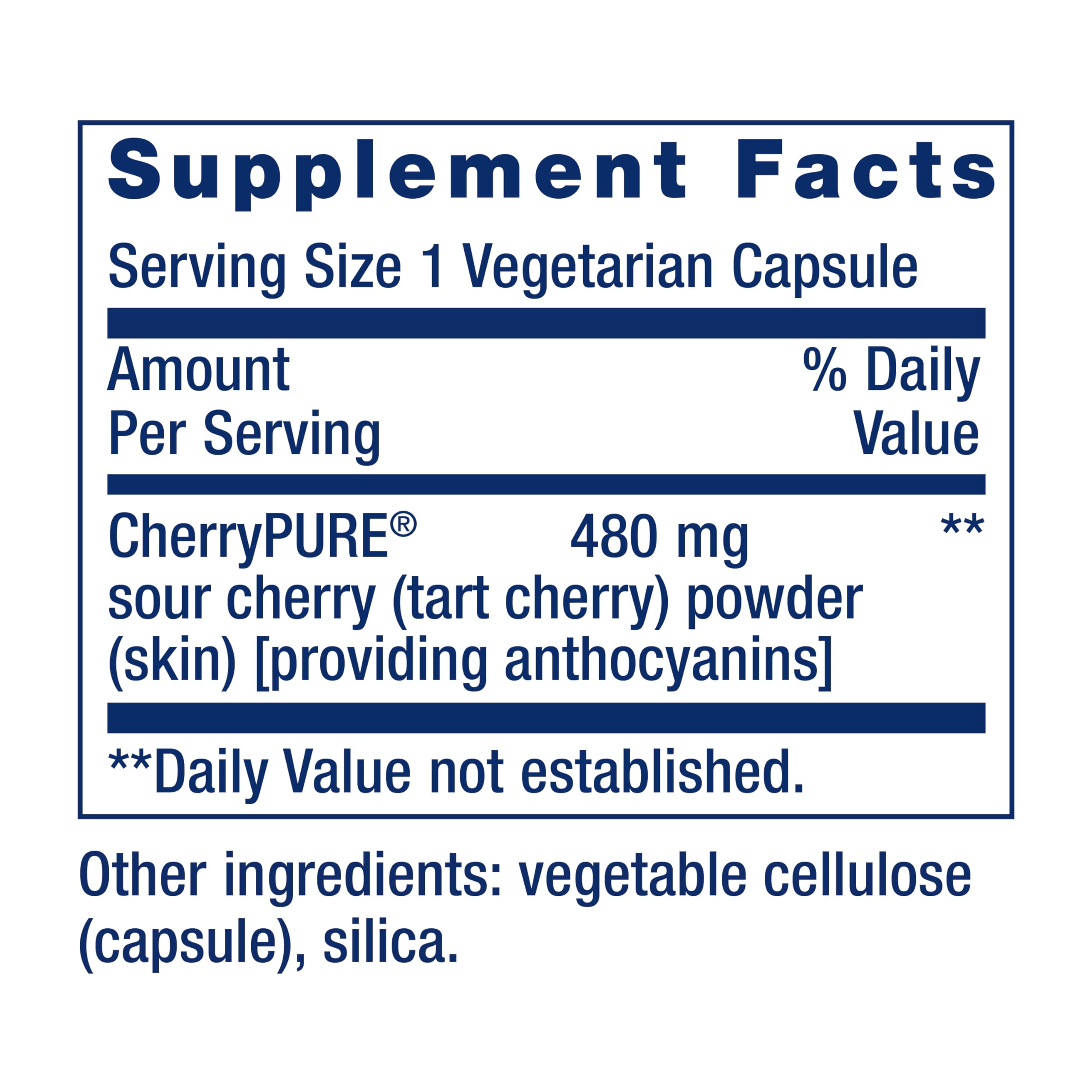 Life Extension Tart Cherry : poudre d’anthocyanines riche en antioxydants.