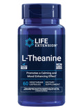Life Extension L-Theanine capsules relaxantes pour le calme intérieur.