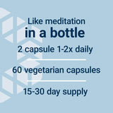 Gros plan sur Life Extension Theanine indiquant 200 mg par capsule.