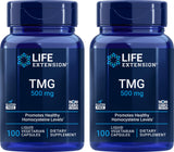 Bouteille Life Extension TMG avec capuchon ouvert pour une prise aisée.