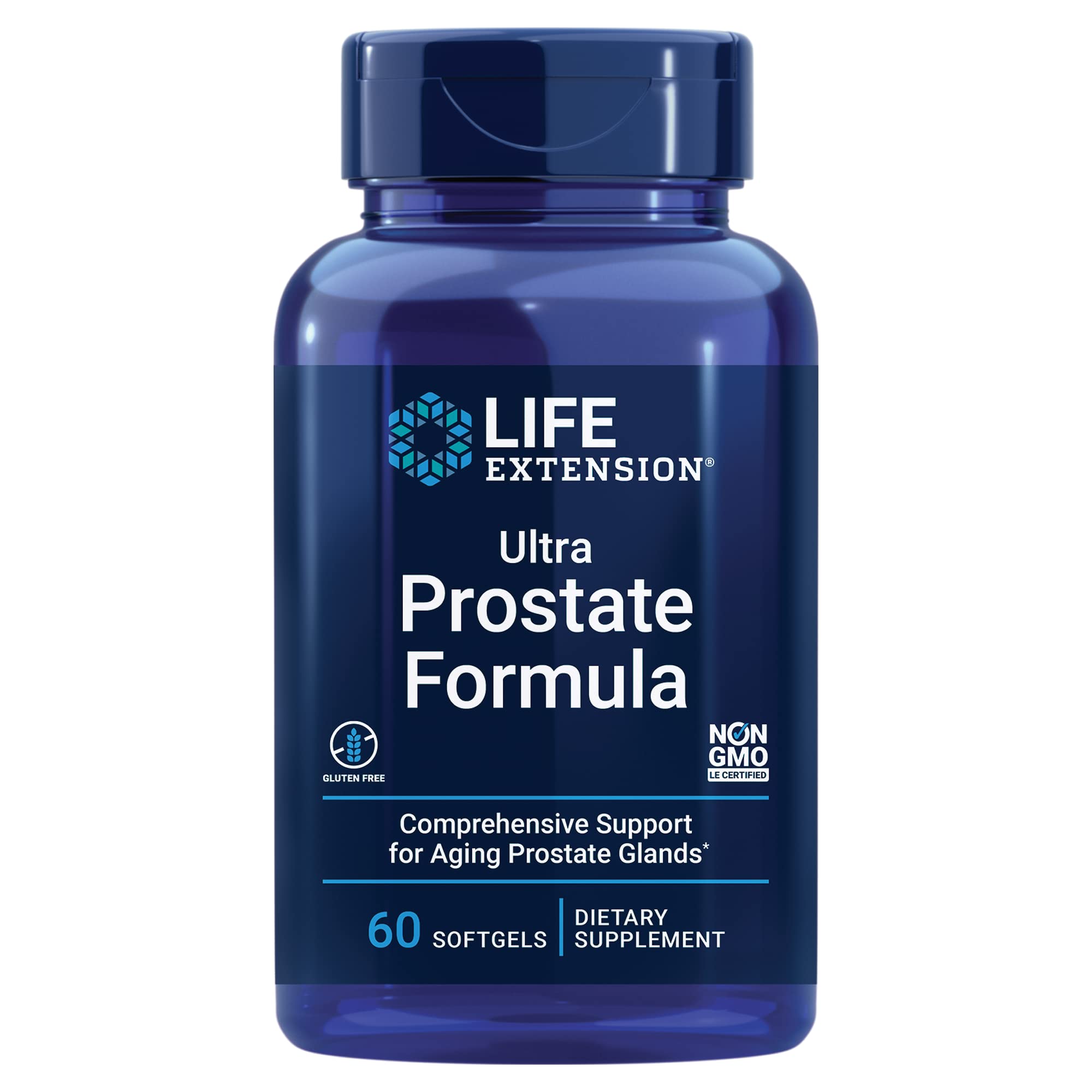 Life Extension Ultra Prostate Formula: bouteille visible; soutien potentiel à la fonction urinaire.