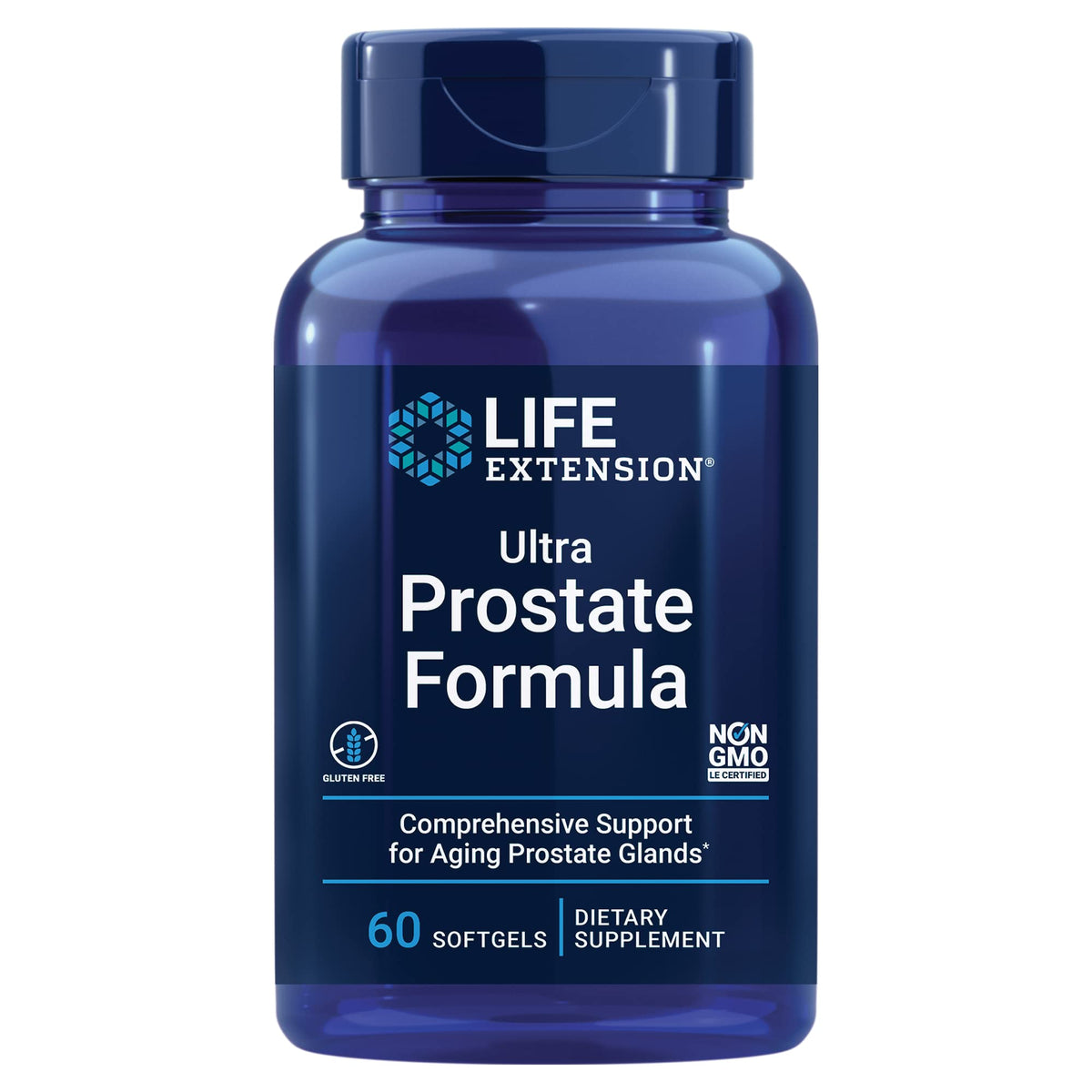 Life Extension Ultra Prostate Formula: bouteille visible; soutien potentiel à la fonction urinaire.