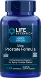 Life Extension Ultra Prostate Formula, bouteille softgels pour routine quotidienne.