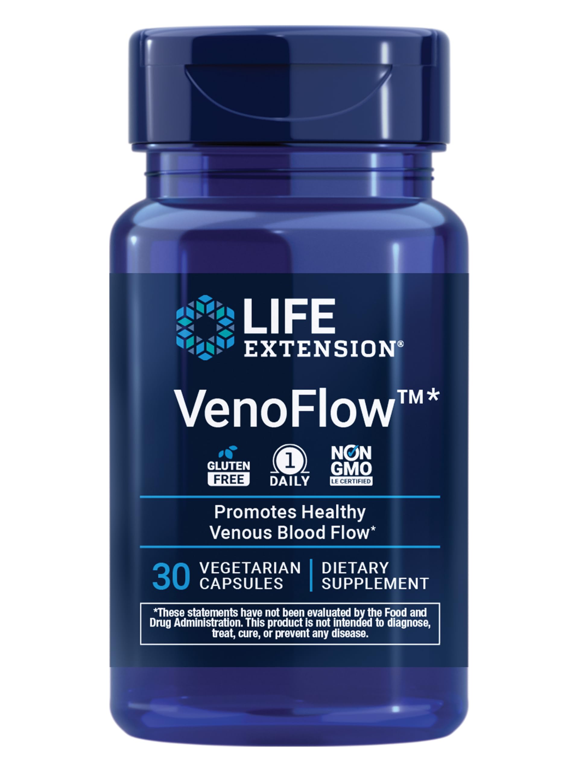 Life Extension VenoFlow : bouteille de capsules, soutien possible à la circulation sanguine.