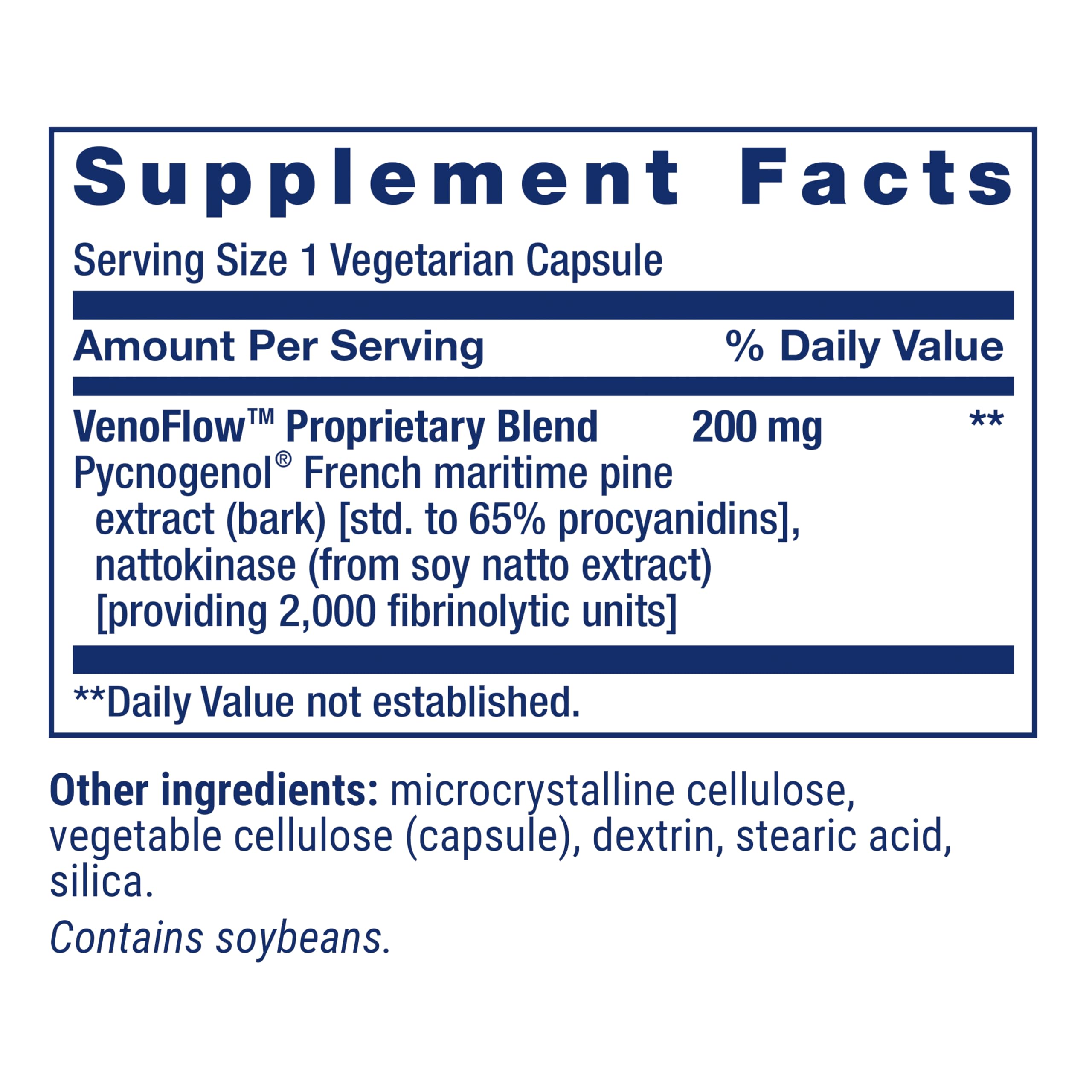 Life Extension VenoFlow : capsules sans gluten, faciles à prendre au quotidien.