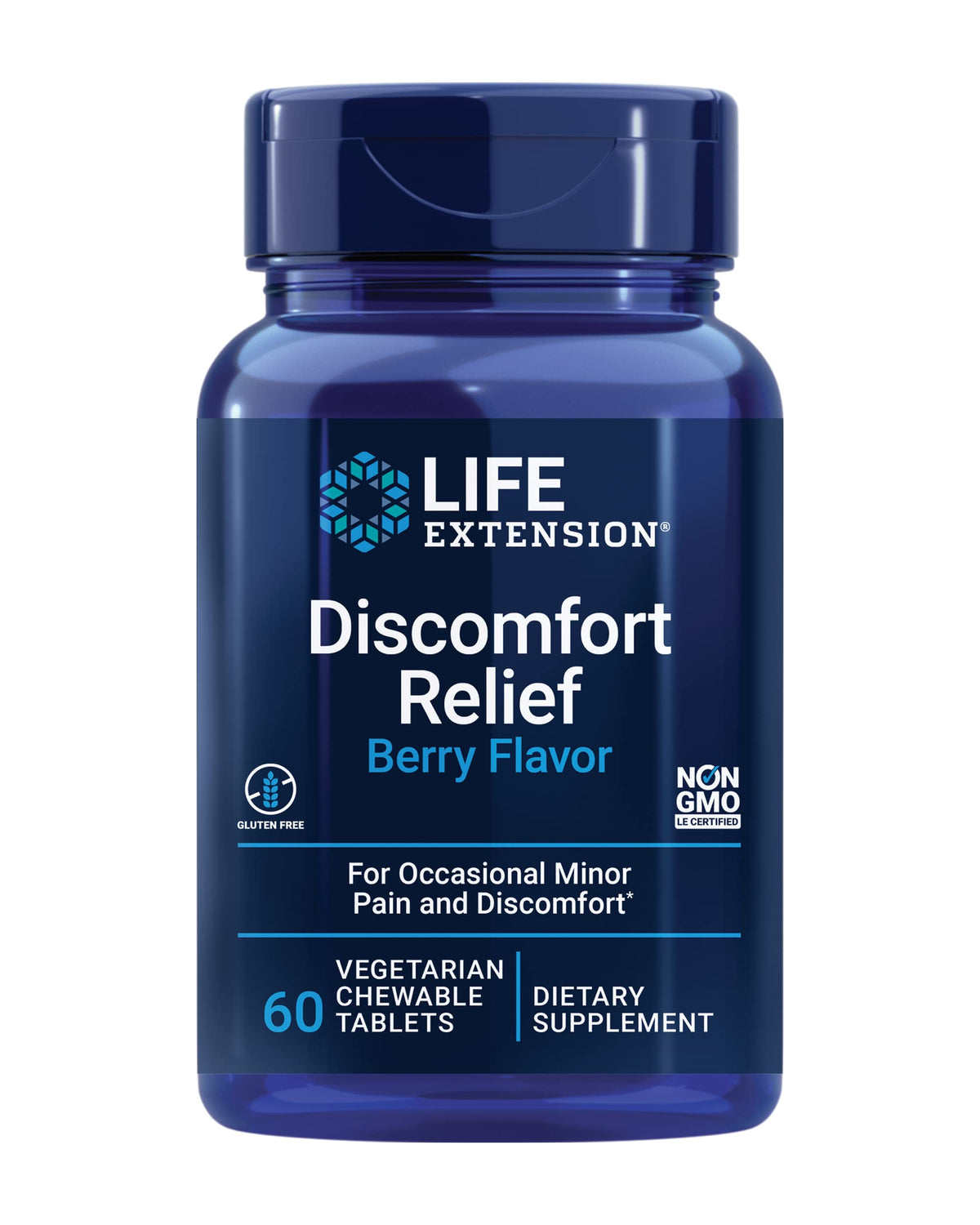 Life Extension Soulagement des inconforts – vue emballage fruits rouges.