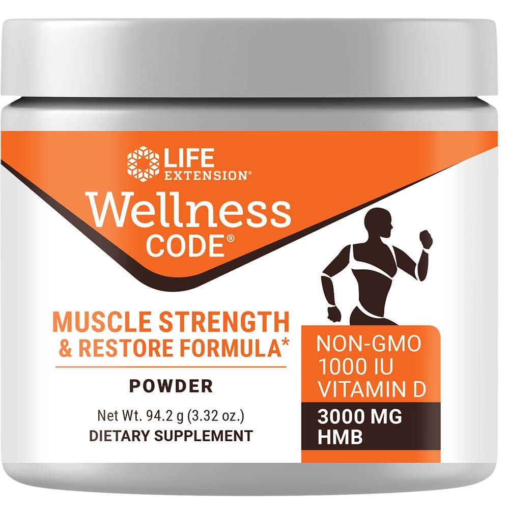 Life Extension Wellness Code D3 Poudre Musculation : apport potentiel en vitamine D3 pour le soutien musculaire