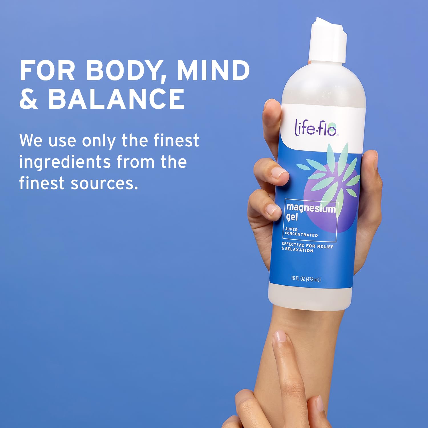 Life-Flo Gel Magnésium Chlorure Zechstein, absorption rapide et sensation de fraîcheur.