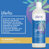 Life-Flo Gel Magnésium Chlorure Zechstein, application facile sur les muscles et les jambes.