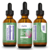 Life-Flo iode liquide, etiquette: informations claires sur contenu et utilisation recommandée.