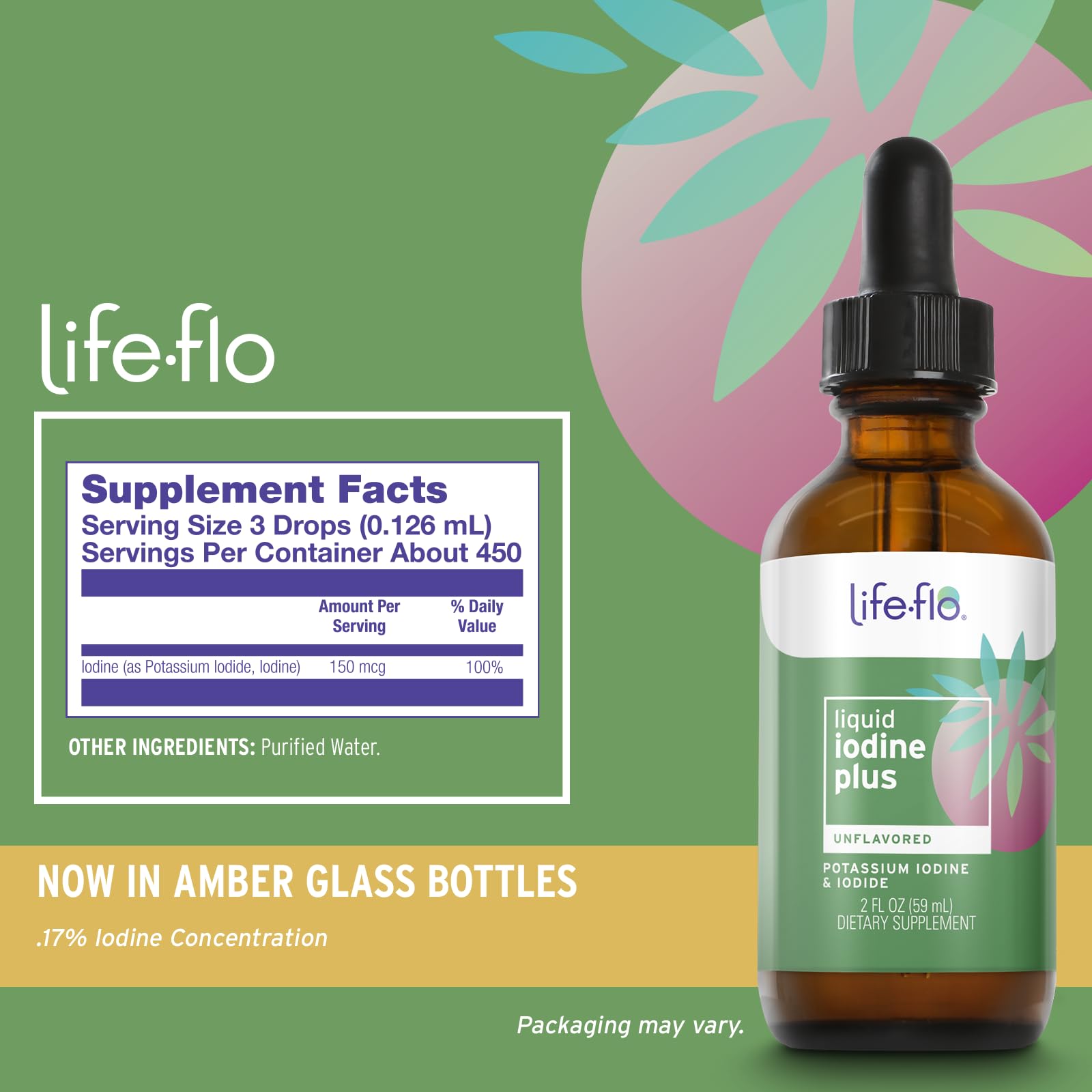 Life-Flo iode liquide, pipette: prise facile sans pilules et absorption rapide.