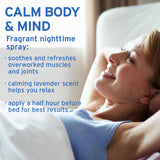 Life-flo Magnesium Oil Night Spray — massage des muscles pour un confort nocturne.