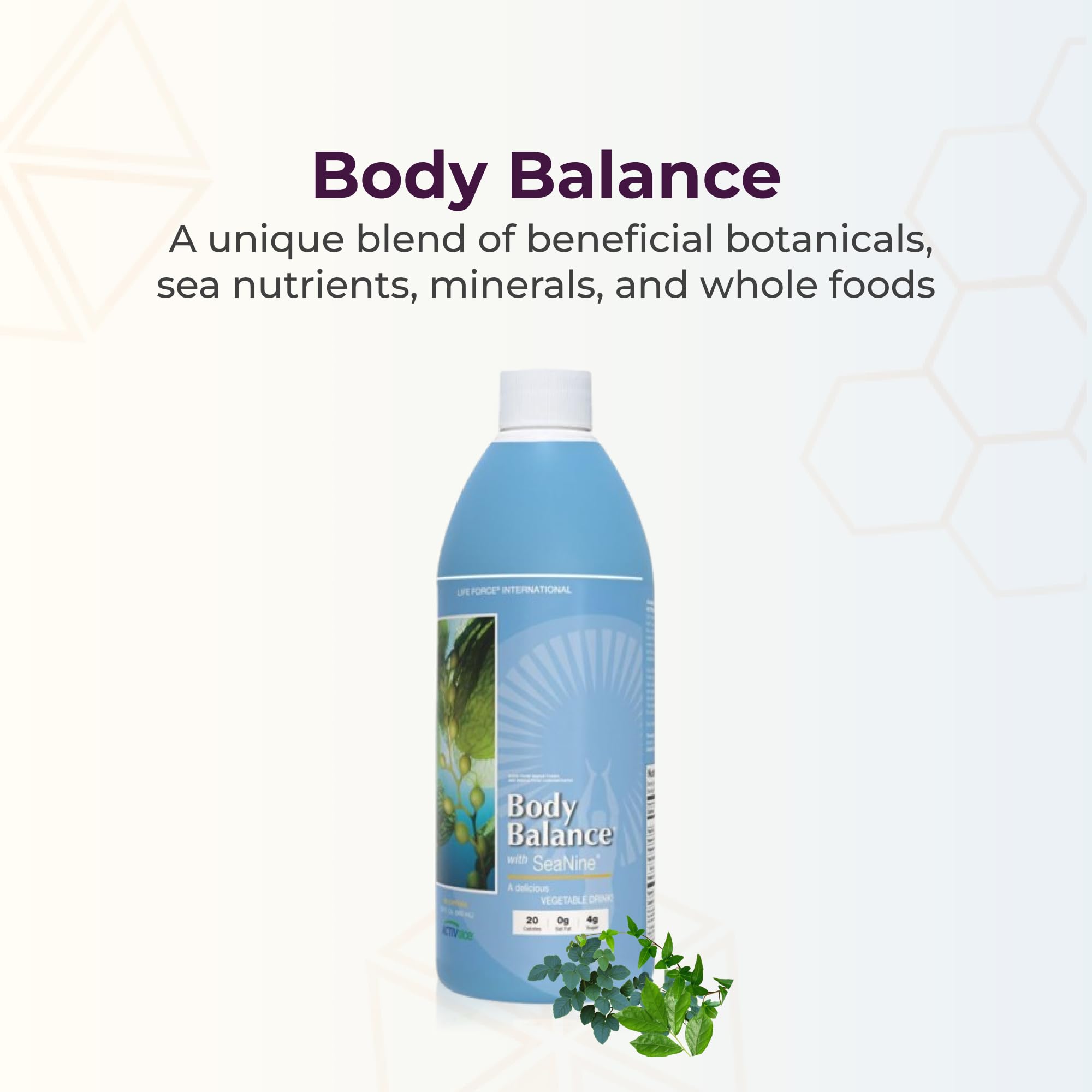 Ingrédients mer-vegetaux Life Force Body Balance, riches en nutriments marins