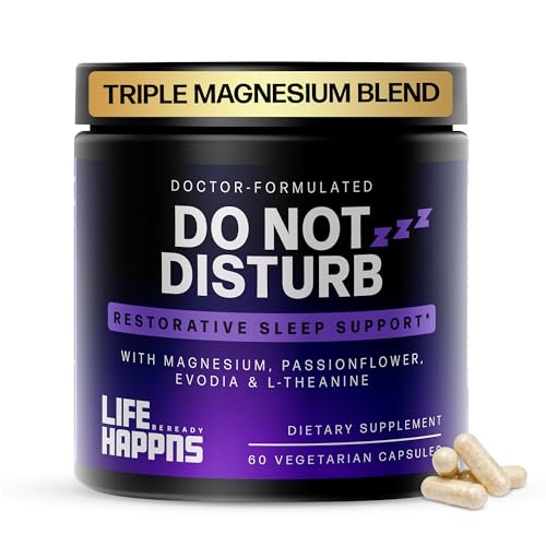 LIFE HAPPNS BE READY: bouteille et étiquette pour une routine sommeil plus calme.