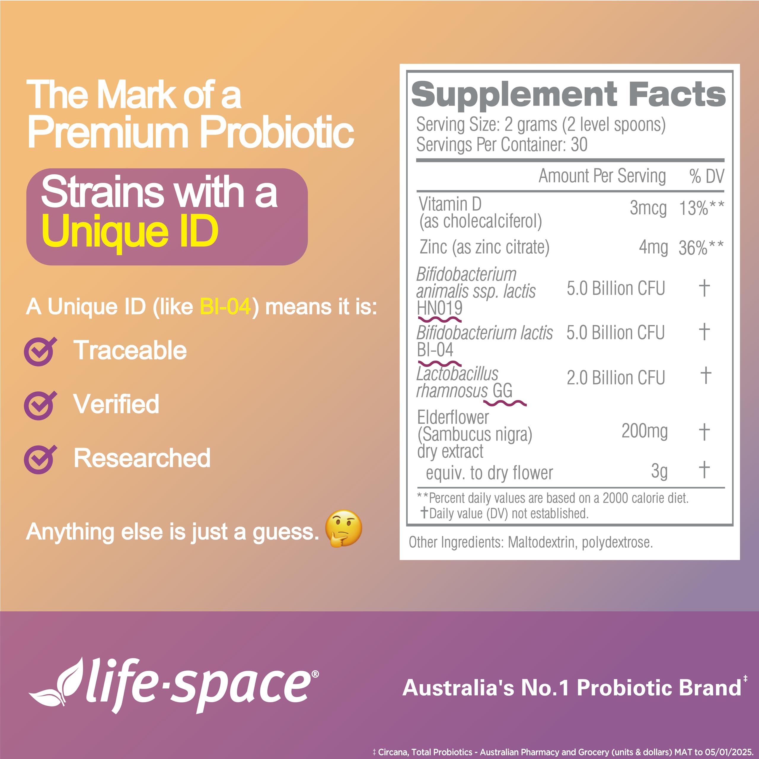 Life-Space Fabriqué en Australie: produit de qualité et sécurité.