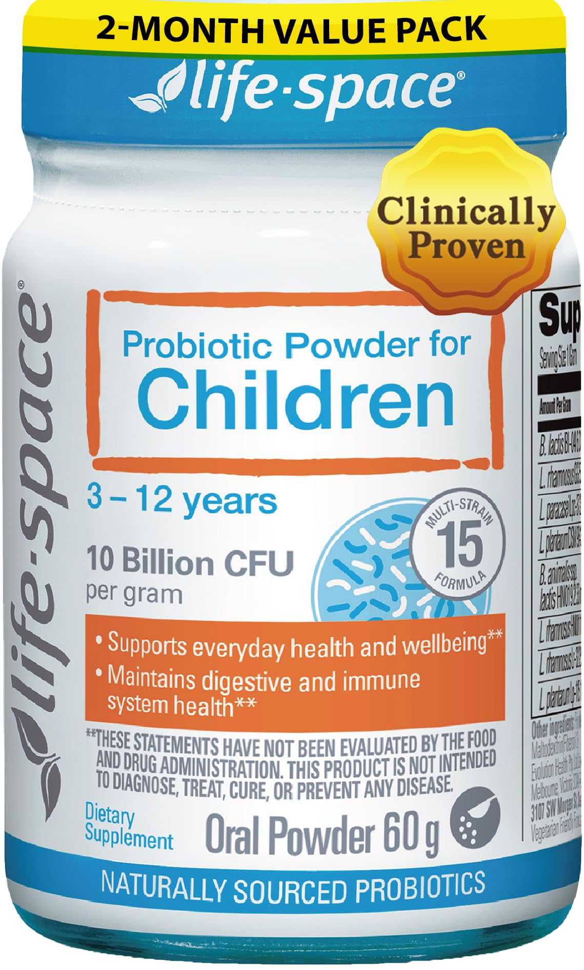 Life-Space Probiotique Enfants bouteille: soutien potentiel à l'appétit lors des repas