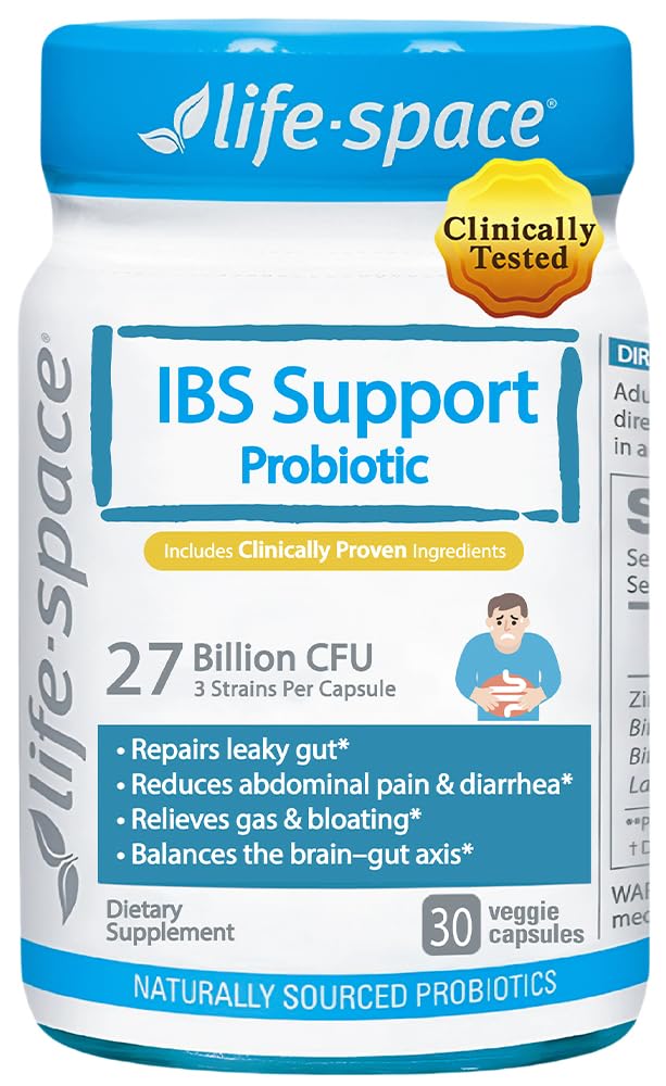 Life-Space IBS Support Probiotic – Bouteille: équilibre intestinal potentiel et confort.