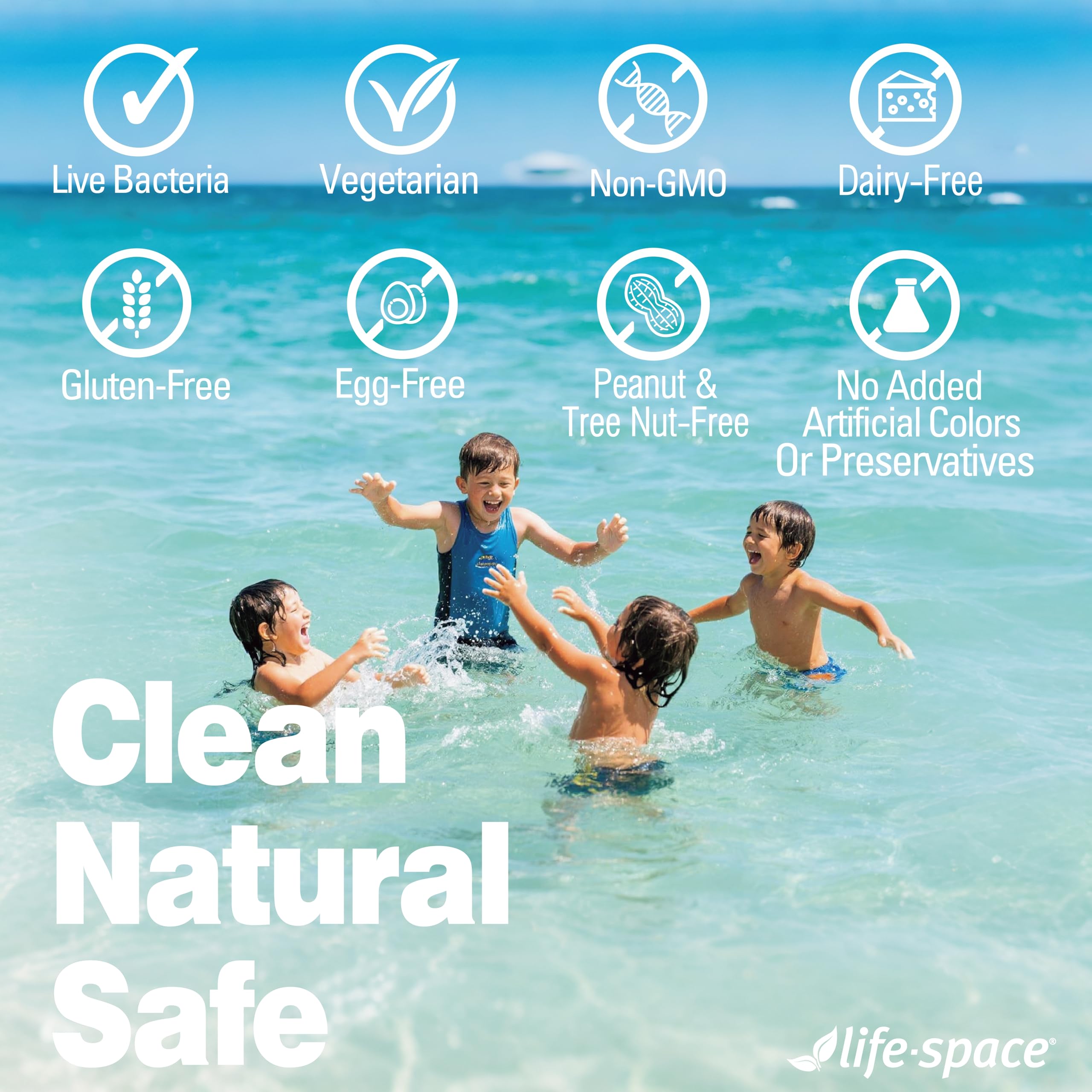 Life-Space Lactobacillus rhamnosus GG: souche étudiée pour le bien-être digestif.