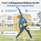 Gélules Life-Space 60+ faciles à avaler pour seniors actifs.