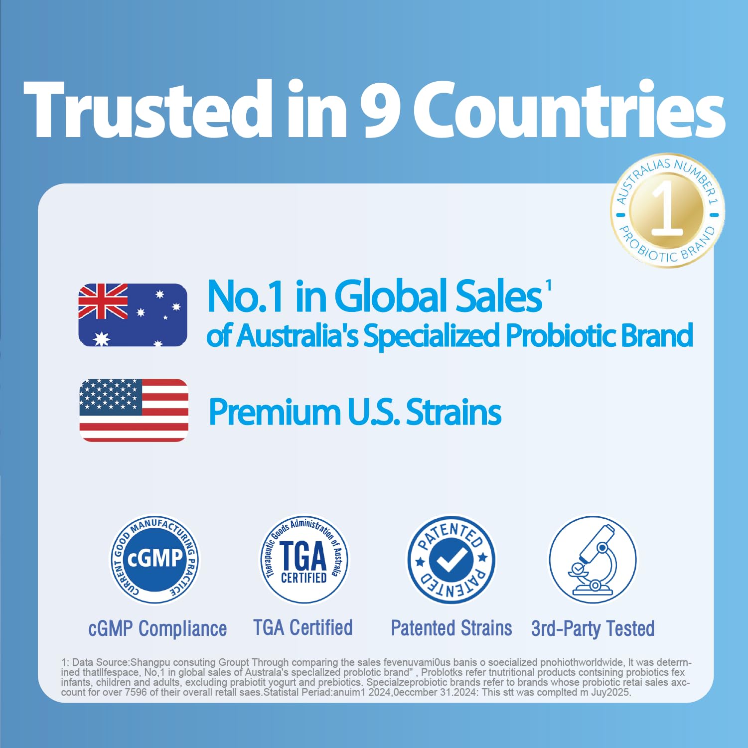 Life-Space Probiotique — fabriqué en Australie dans une installation certifiée.