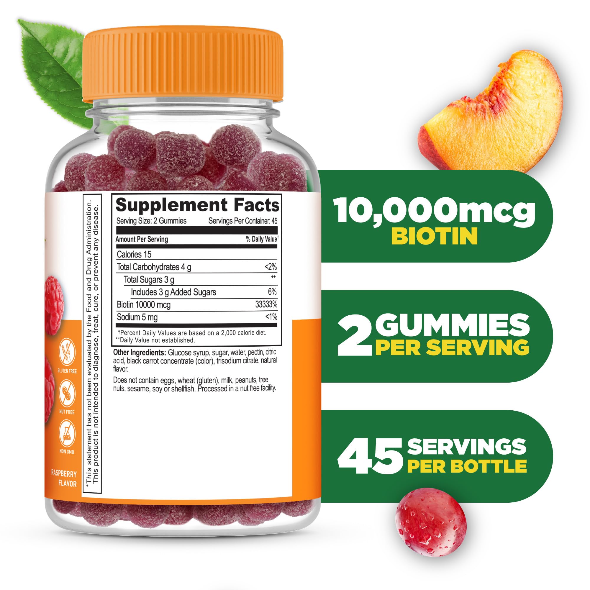 Texture douce des gummies Lifeable Biotine pour mâcher facilement.
