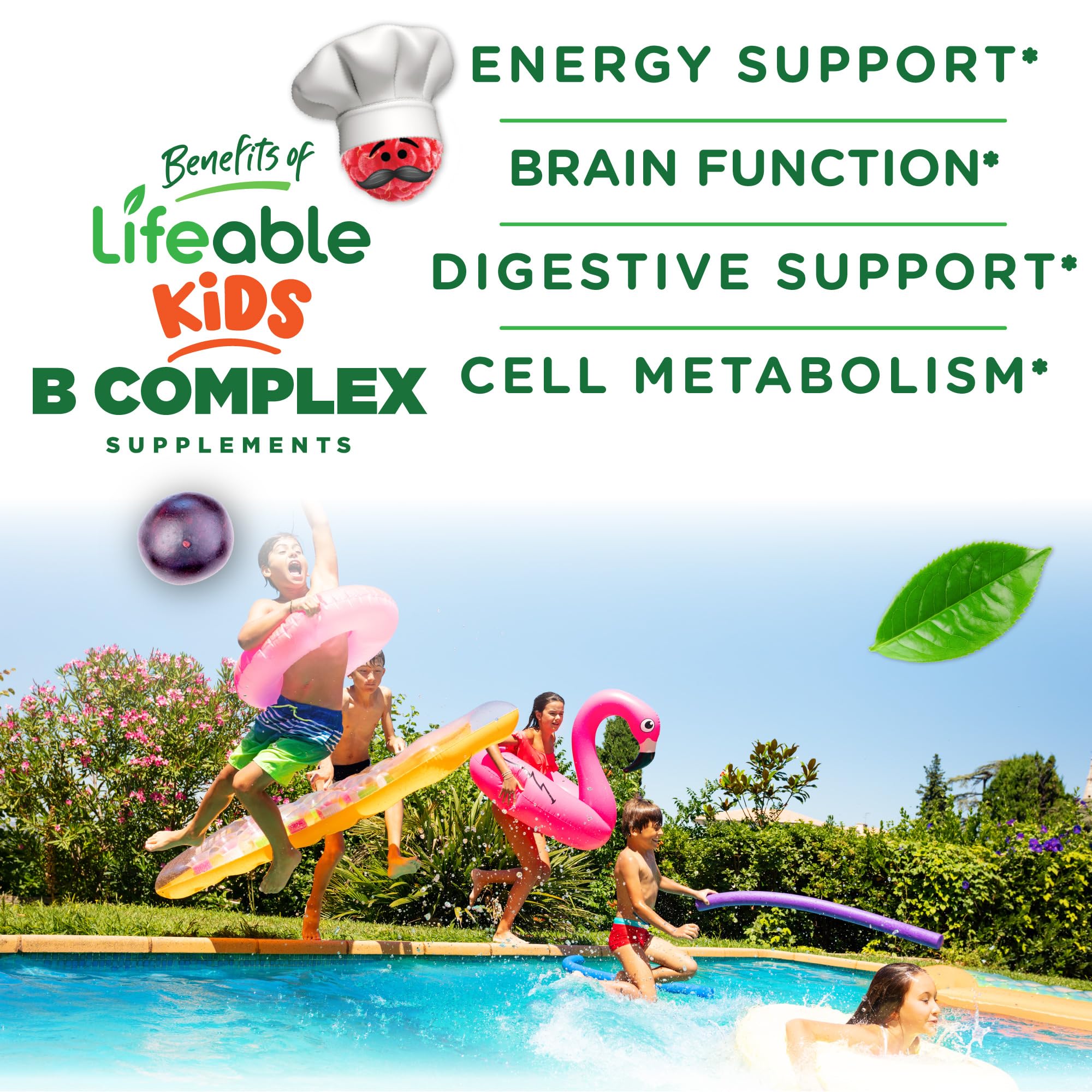 Lifeable Complexe B Enfants contient 6 vitamines B pour le quotidien