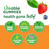 Lifeable Gommes au Glucose, dose recommandée de deux gommes.