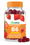 Lifeable Gommes B6 – Bouteille pratique pour un apport quotidien en B6.