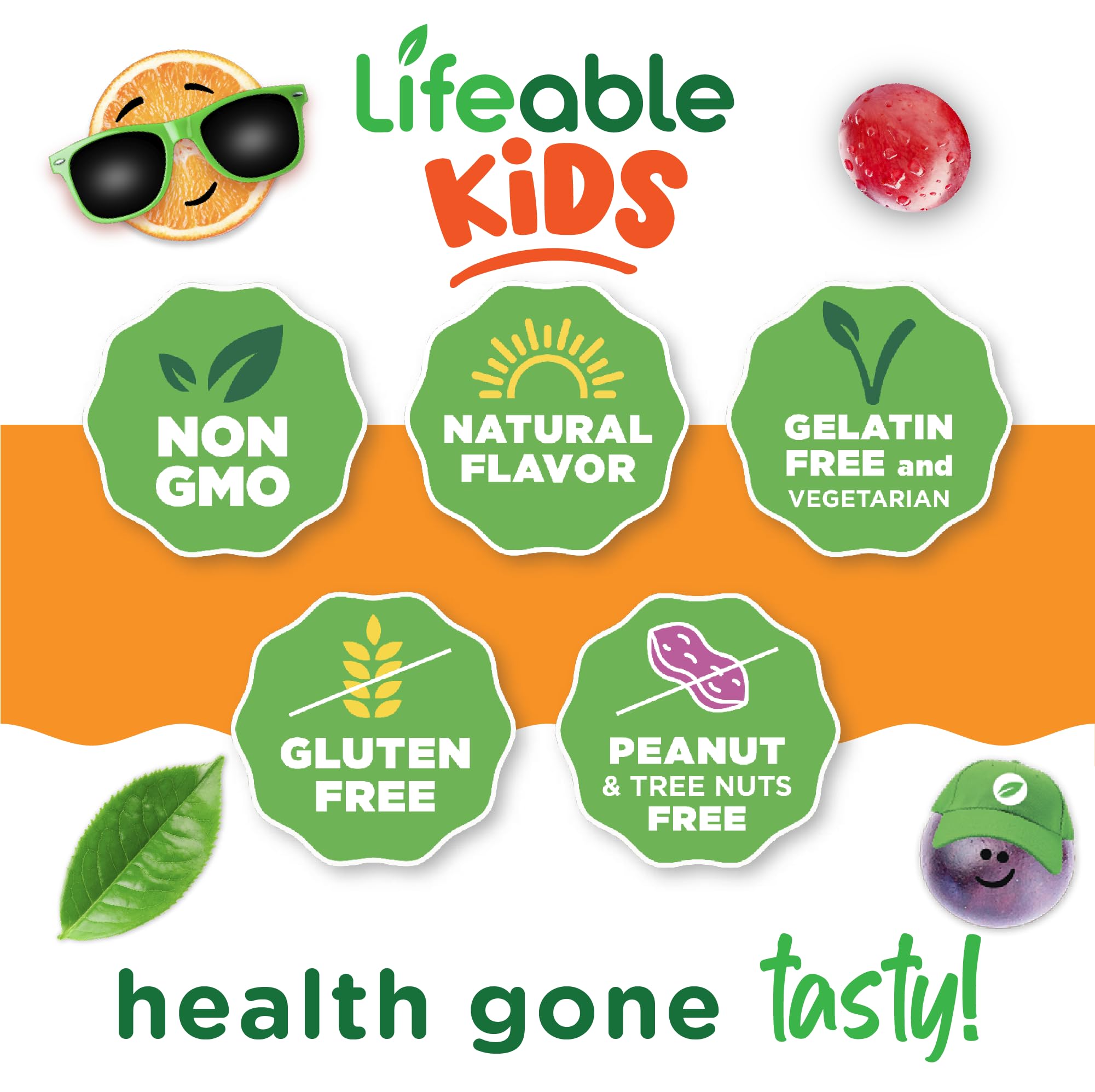 Lifeable gommes cranberry étiquette lisible et informations nutritionnelles