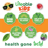 Lifeable gommes cranberry étiquette lisible et informations nutritionnelles