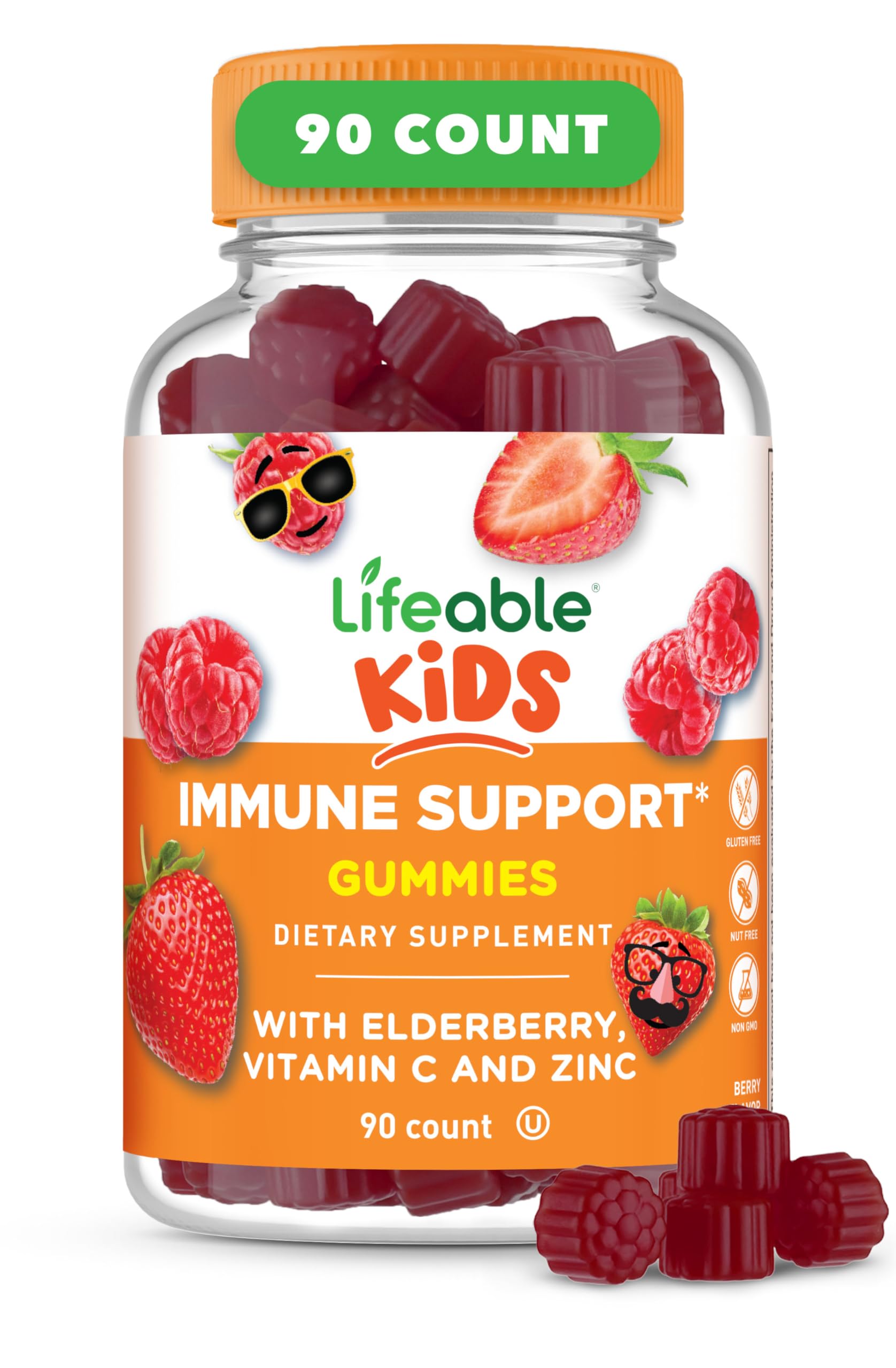 Gommes Lifeable Immunité Enfant au Sureau et Fruits, soutien immunitaire doux et naturel.