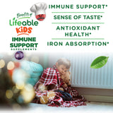 Gommes Lifeable Immunité Enfant Vitamine C et Zinc, soutien antioxydant quotidien.