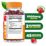 Lifeable Kids Biotin Gummies – deux gommes par portion, routine quotidienne facile.