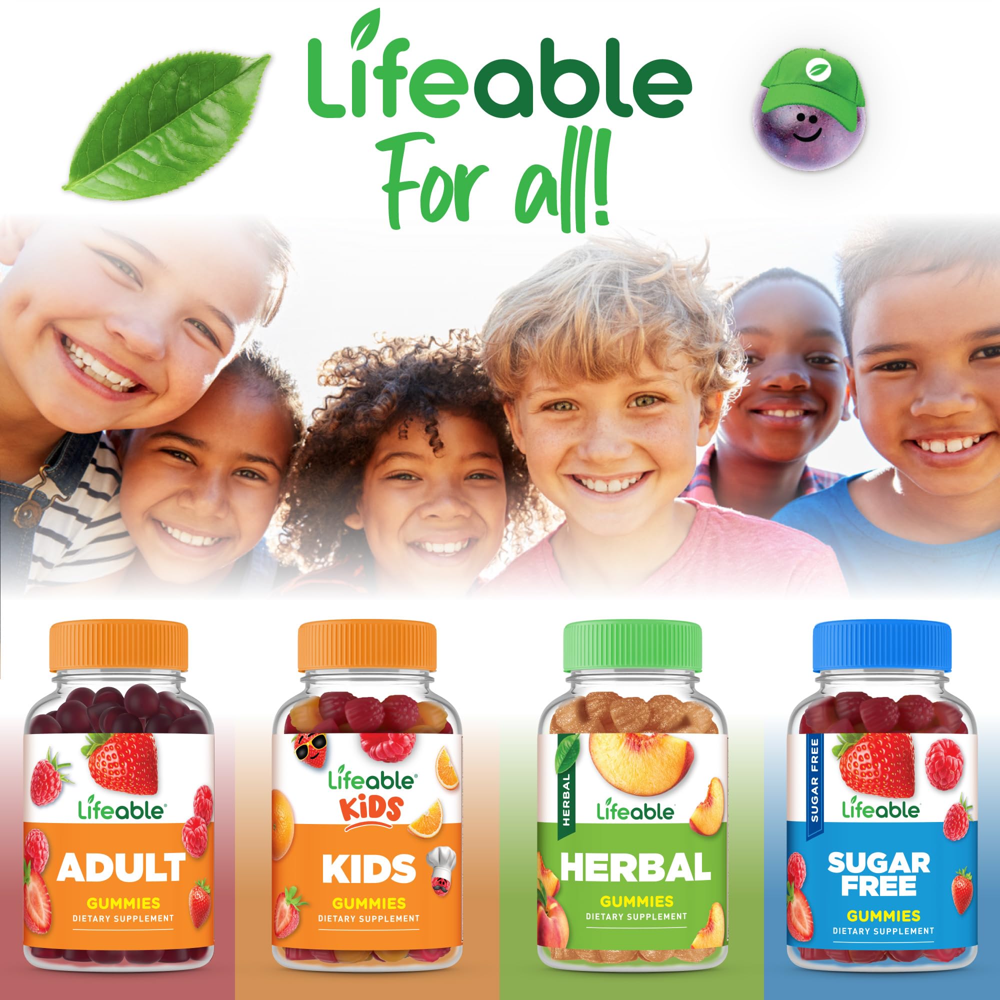 Lifeable Kids Biotin Gummies – routine quotidienne soutenant l'apparence saine des cheveux et ongles.