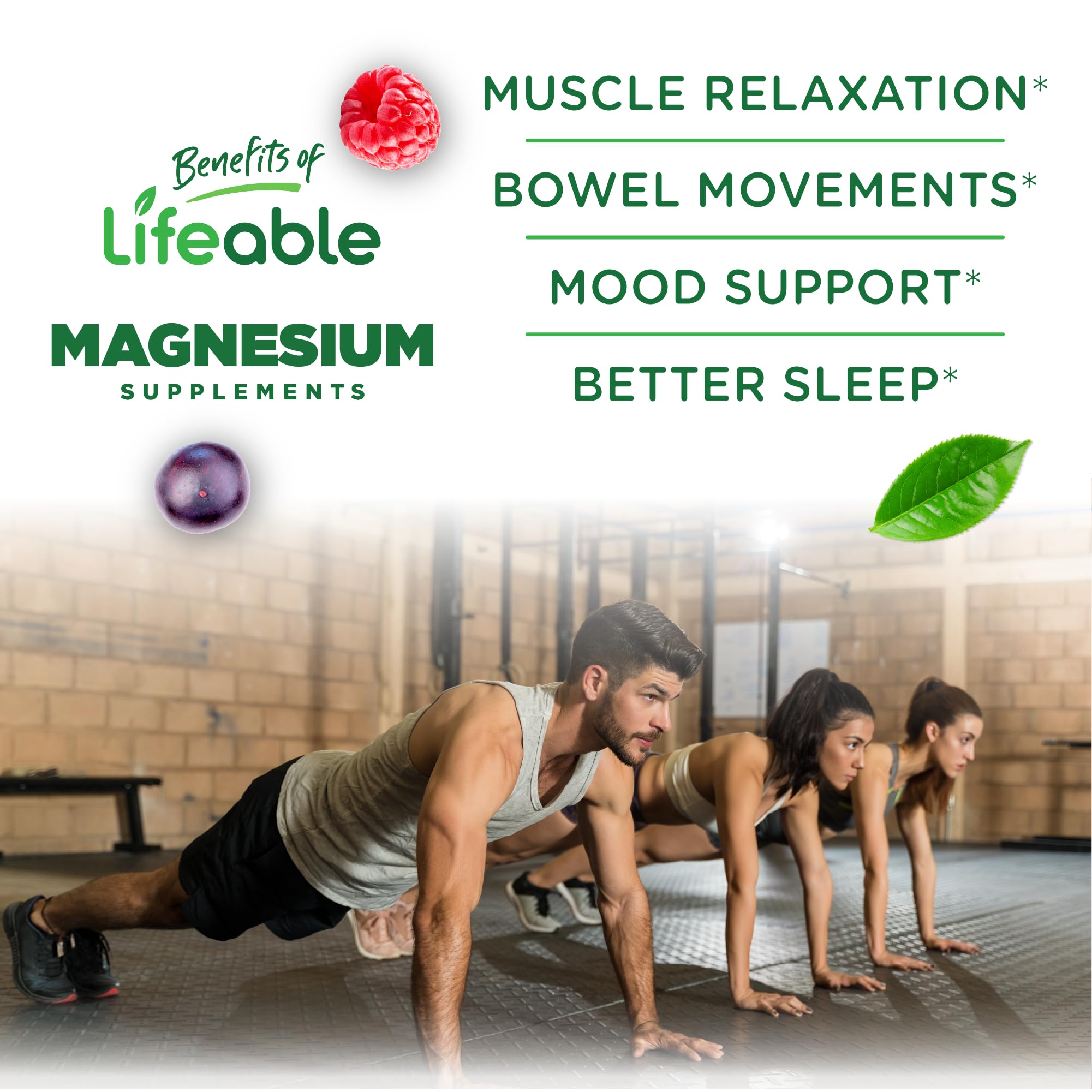 Lifeable magnésium citrate gummies absorption rapide optimisant l'utilisation du magnésium