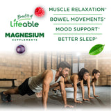 Lifeable magnésium citrate gummies absorption rapide optimisant l'utilisation du magnésium