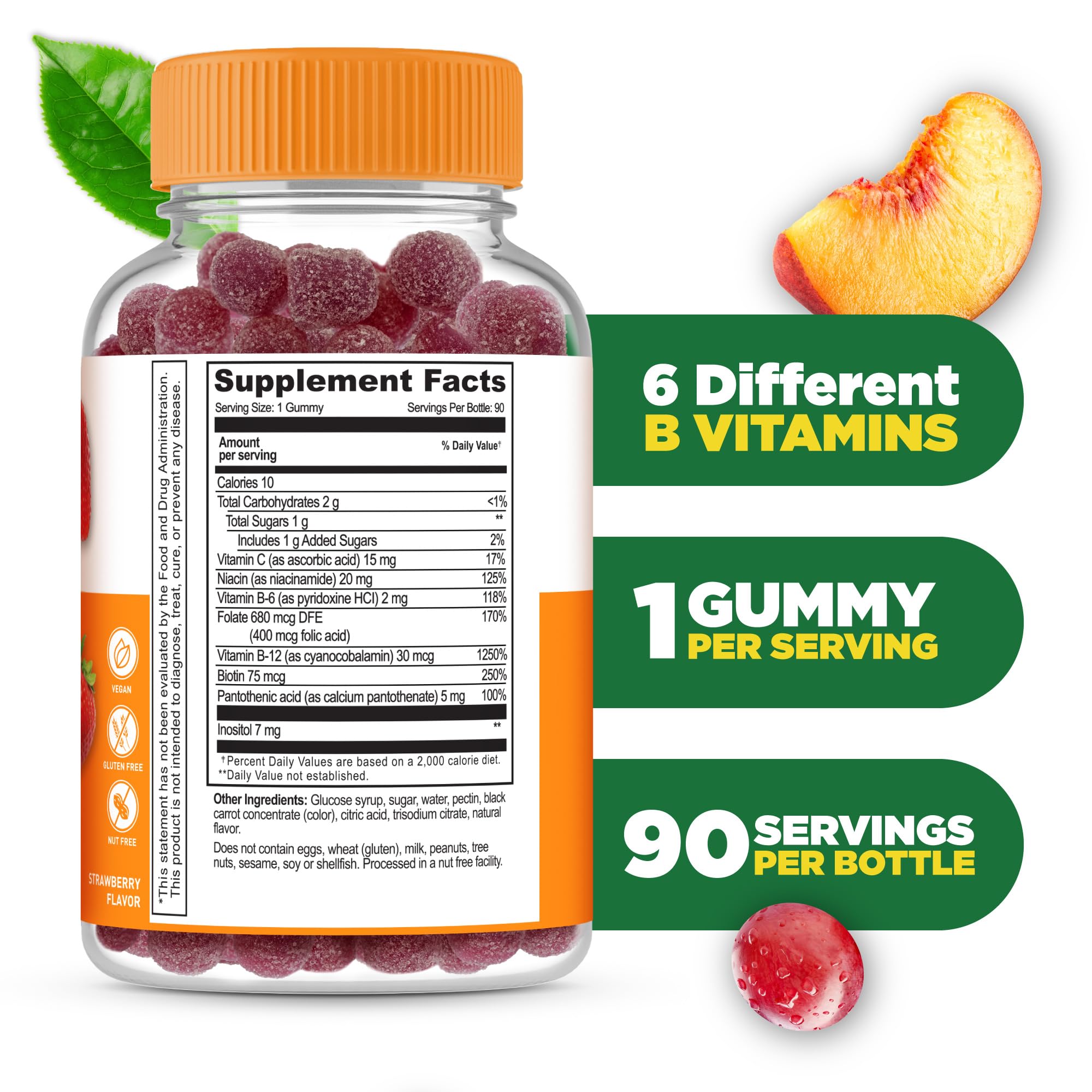 Lifeable Vitamine B Complex Gommes emballage pratique pour usage quotidien.