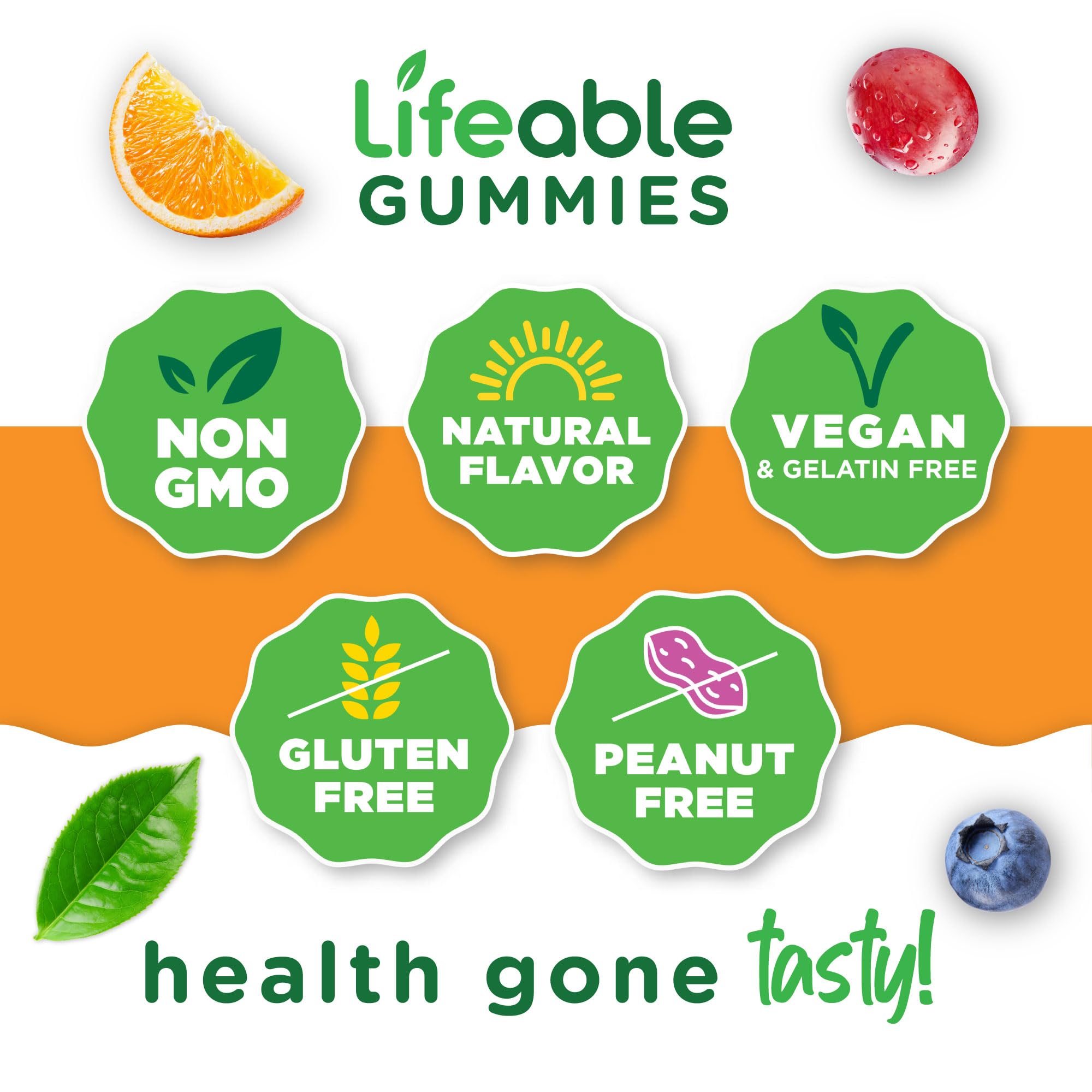 Lifeable Vitamine B Complex Gommes prise quotidienne facile et rapide.