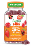 Lifeable Zinc pour enfants : bouteille 90 gommes, 25 mg, pratique au quotidien.