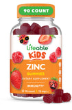 Lifeable Zinc Gummies – bouteille montrant le format pratique pour l'apport quotidien.