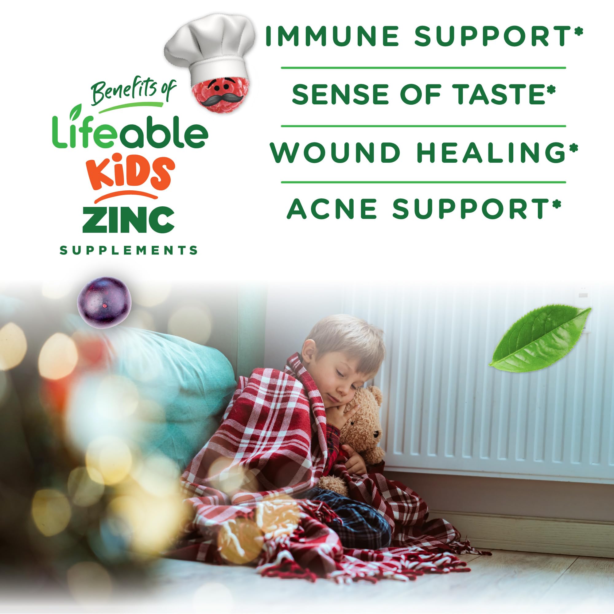 Lifeable Zinc Gummies – dose quotidienne facile pour les enfants et les adultes.