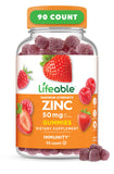 Lifeable Zinc Gummies saveur framboise, dégustation agréable pour un apport zinc pratique.
