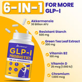 Conception Lifeatlas GLP-l Probiotic mettant en valeur le produit et son usage.